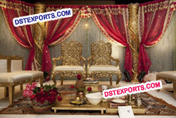 Indian Wedding Gold Mandap Chairs