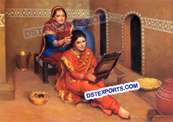 Punjabi Ladies Fiber Glass Statues