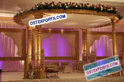 New Twin Pillar wooden Mandap