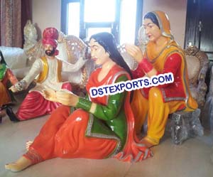 Punjabi Welcome Fiber statues