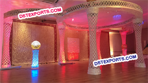 Wedding Fiber Crystal Mandap With LED Lights