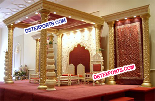 Wedding Golden Mandap Set