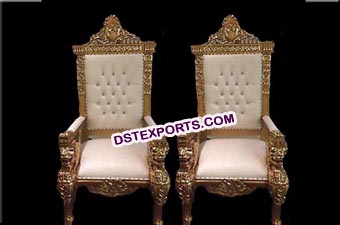 Royal look Wedding maharaja King & Queen chairs