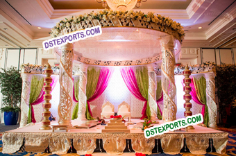 Wedding Designer Spiral Crystal Mandap Set