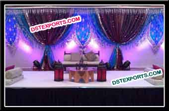 Indian Wedding Embrodried Backdrop Stage