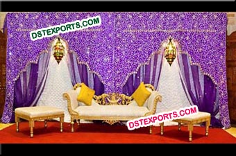Embroidered Jharokha Style Wedding Event Backdrop