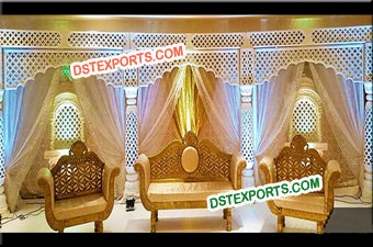 Fiber Stage Indian Mandap Wedding Decoration