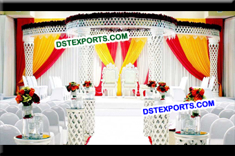 Wedding Plazo Crystal Mandap Set