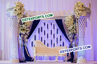 Wedding Halfmoon Plazo Crystal Stage Set