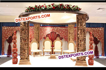 Hindu Wedding Traditional Mandap Set