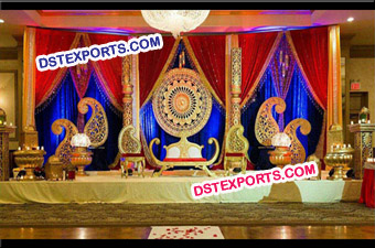 Wedding Decorative Stage With Medallion Panel