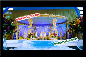 Gorgeous Wedding Wooden Paisley Mandap