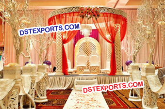 Wedding Fiber Carved Kite Pillar Mandap