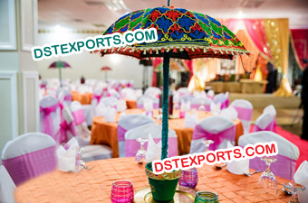 Indian Wedding Table Decoration Umbrella