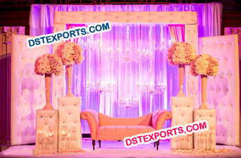 Wedding Tufted Leather Backdrop Panel With Crystal