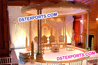 Indian Wedding Wooden Spiral Mandap