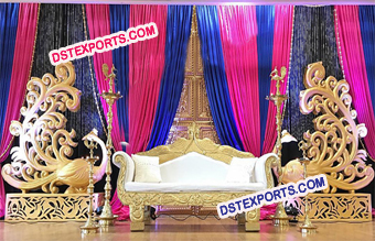 Peacock Theme Wedding Stage Set