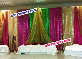 Colorful Sequins Lacing Backdrop