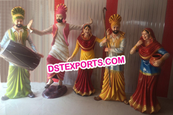 Life Size Punjabi Culture Bhangra Statue