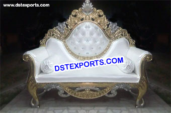 Gold And Silver Trim Wedding Sofa