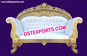 Gold Royal Luxury Wedding Carved Sofa