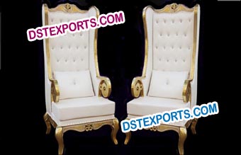 Wedding Brass Metal Big Boss Chairs