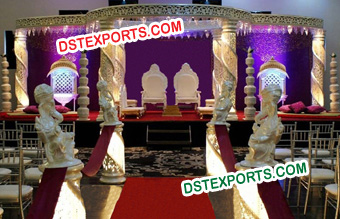 Wedding Jali Crystal Mandap Set