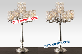 Crystal Candelabra Wedding Centerpiece