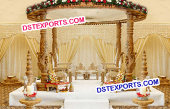 Amazing Carved Wooden Mandap