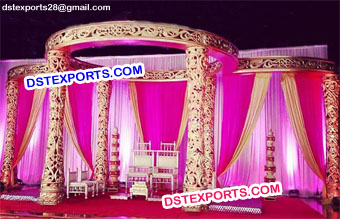 Designer Fiber Carved Wedding Mandap