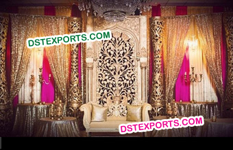 Designer Carved Pillar Wedding Stage