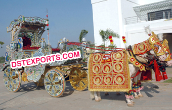 Indian Wedding Peacock Style Horse Buggy