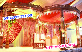 Latest Rajasthani Wedding Mandap Set