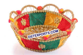 Decorative Phulkari Basket