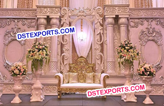 Stylish Wedding Reception Fiber Stage Set