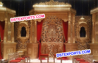 Rajwada Wedding Fiber Carved Stage Set