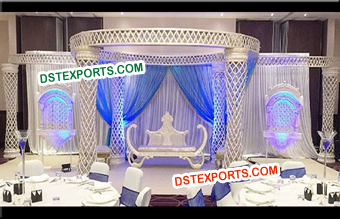 Kite Jali Fiber Pillars Mandap
