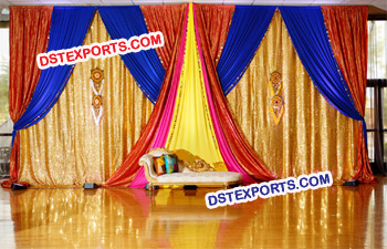 Wedding Colourful Shinning Backdrop Curtains