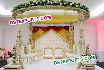 Elegent Wedding Wooden Mandap