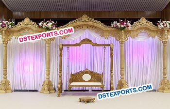 Wooden Handcarved Wedding Stage
