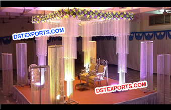 Beautiful Hanging Crystal Mandap