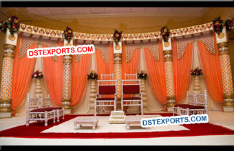 Indian Wedding Fiber Stage Decoration