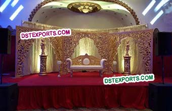 Wedding Heavy Carving Backdrop tage Panels