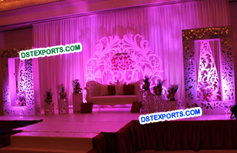 South Indian Wedding Flower Panel Stage