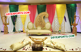 Muslim Nikah Colourful Mehandi Stage
