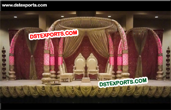 Elegant Tusk Fiber Pillars Mandap