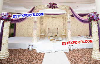 South Indian Wedding Fiber Crystal Mandap