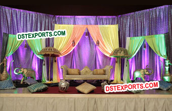 Pakistani Wedding Theme Stage Set