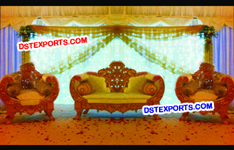 Wedding Golden Maharaja Stage Furniture