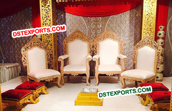 Wooden Craved Designer Mandap Chairs